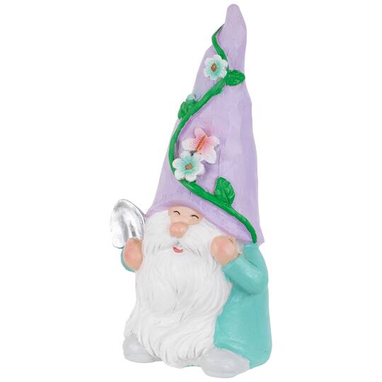 8" Happy Gardening Gnome with Shovel Outdoor Garden Statue